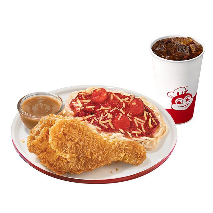 1 - pc. Chickenjoy w/ Jolly Spaghetti w/ Drink