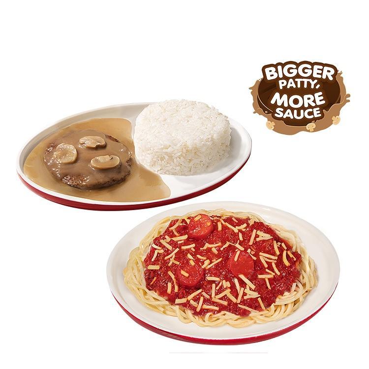 Jolly Spaghetti w/ 1 - pc. Burger Steak Solo