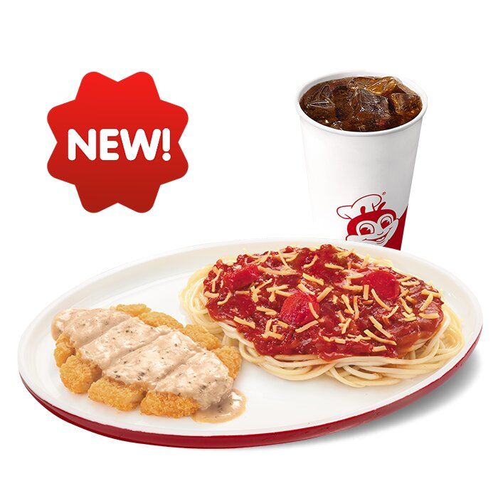 1-pc. Pepper Cream w/ Jolly Spaghetti & Drink 