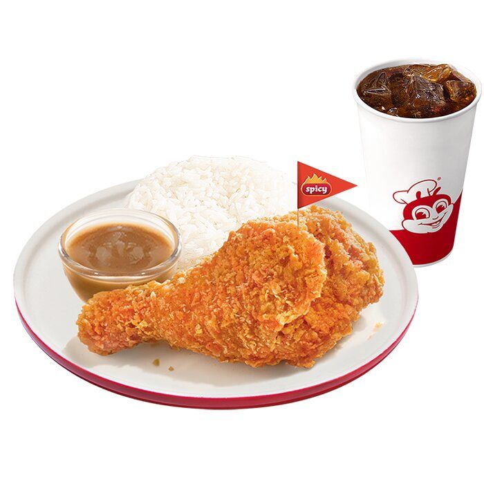 1 - pc. Chickenjoy Spicy w/ Drink