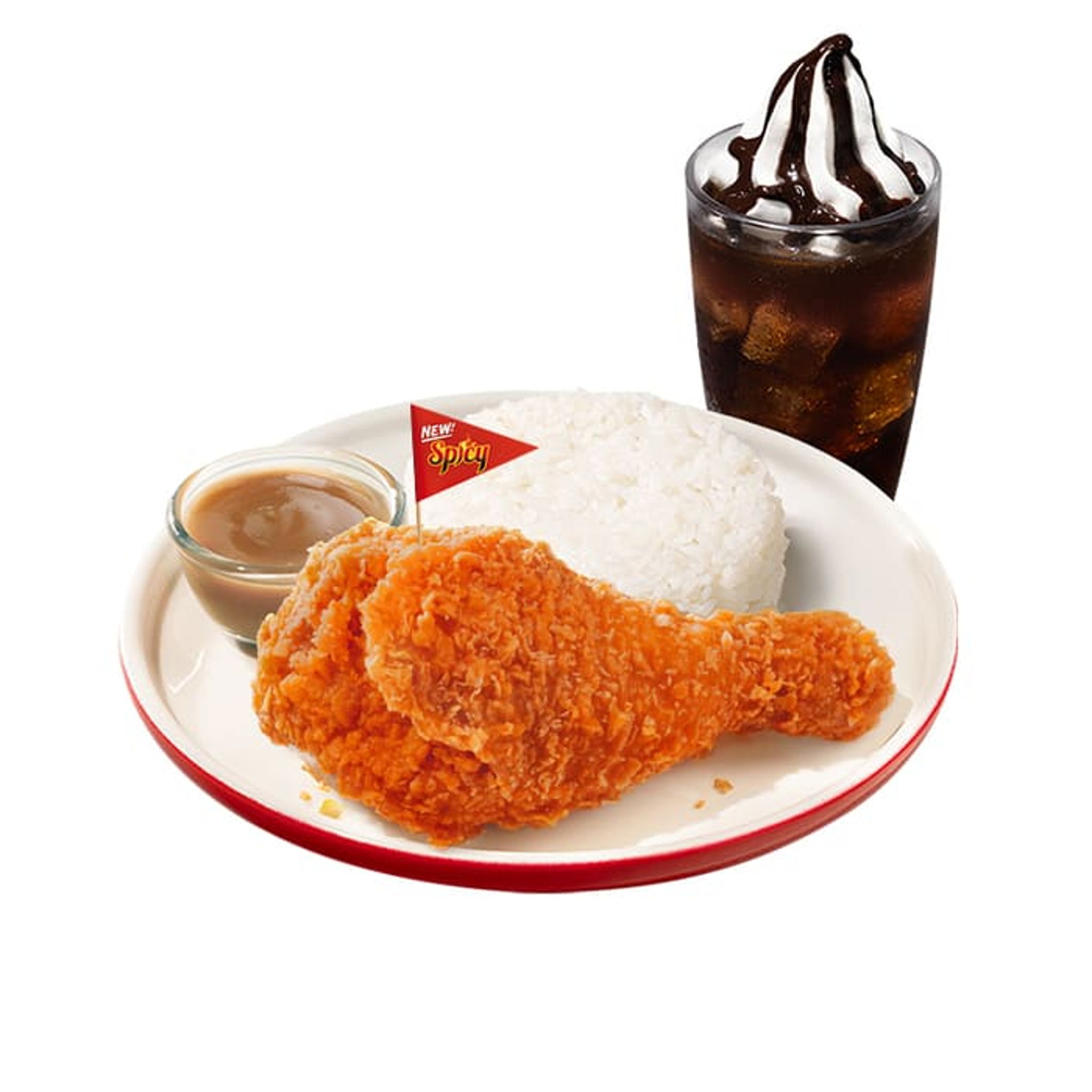 1 - pc. Chickenjoy New Spicy w/ Coke Float | Chickenjoy Near Me ...