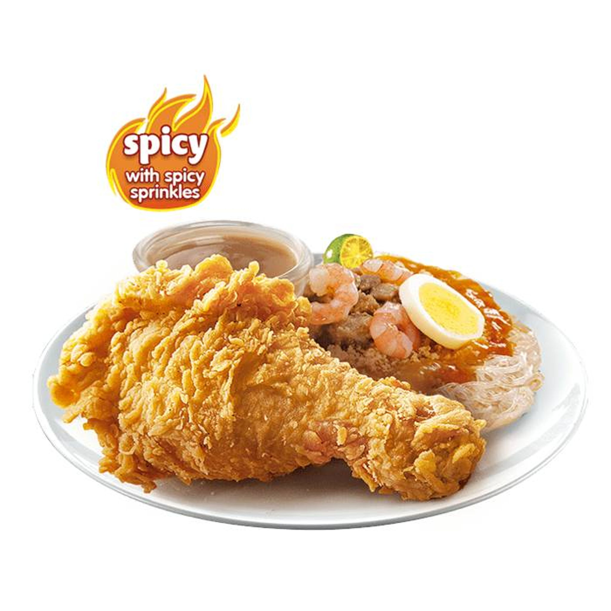 1 - pc. Chickenjoy Spicy w/ Palabok Solo | Chickenjoy Near Me ...