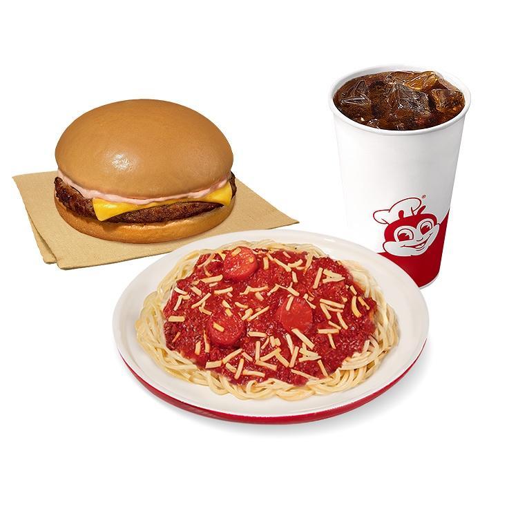 Jolly Spaghetti w/ Cheesy Yumburger w/ Drink