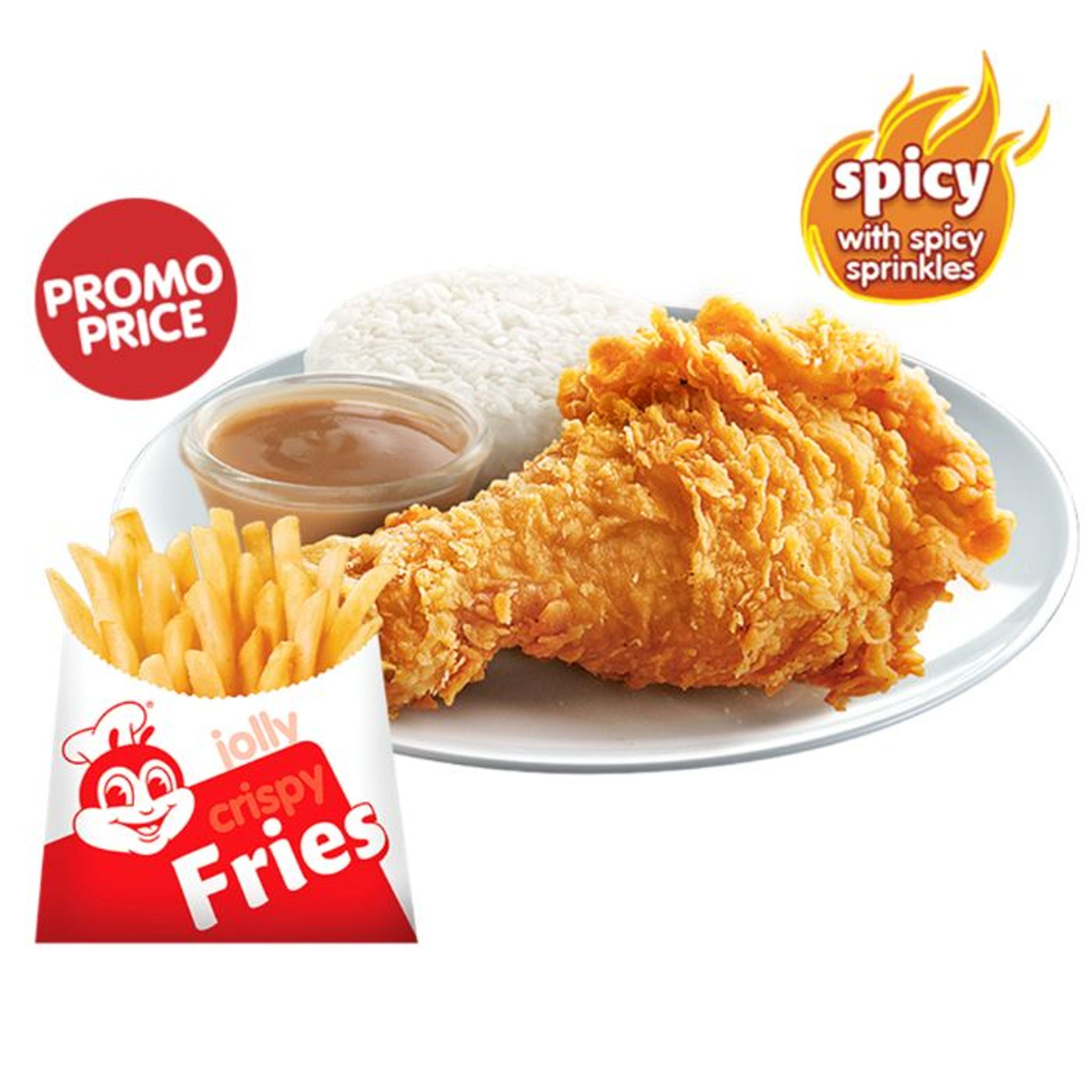 1 - pc. Chickenjoy Spicy w/ Fries Solo | Chickenjoy Near Me | Jollibee ...