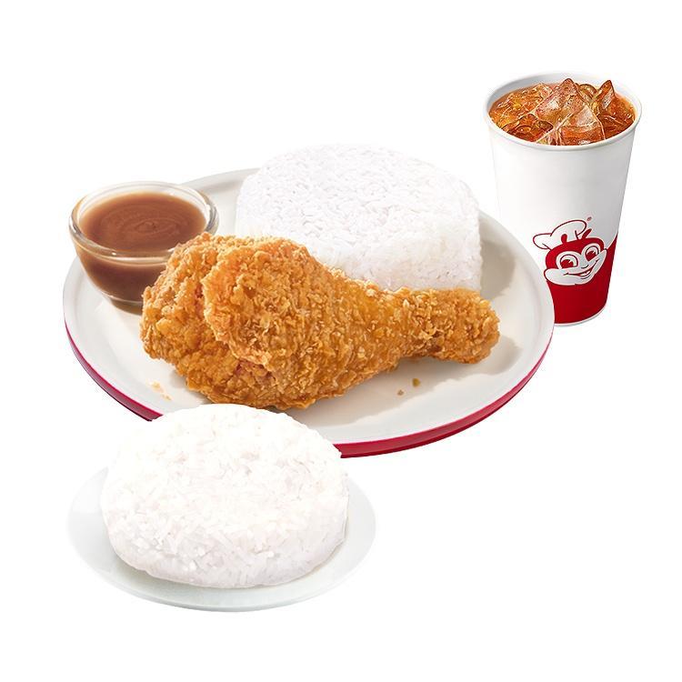 1-pc. Chickenjoy w/ Double Rice & Regular Iced Tea