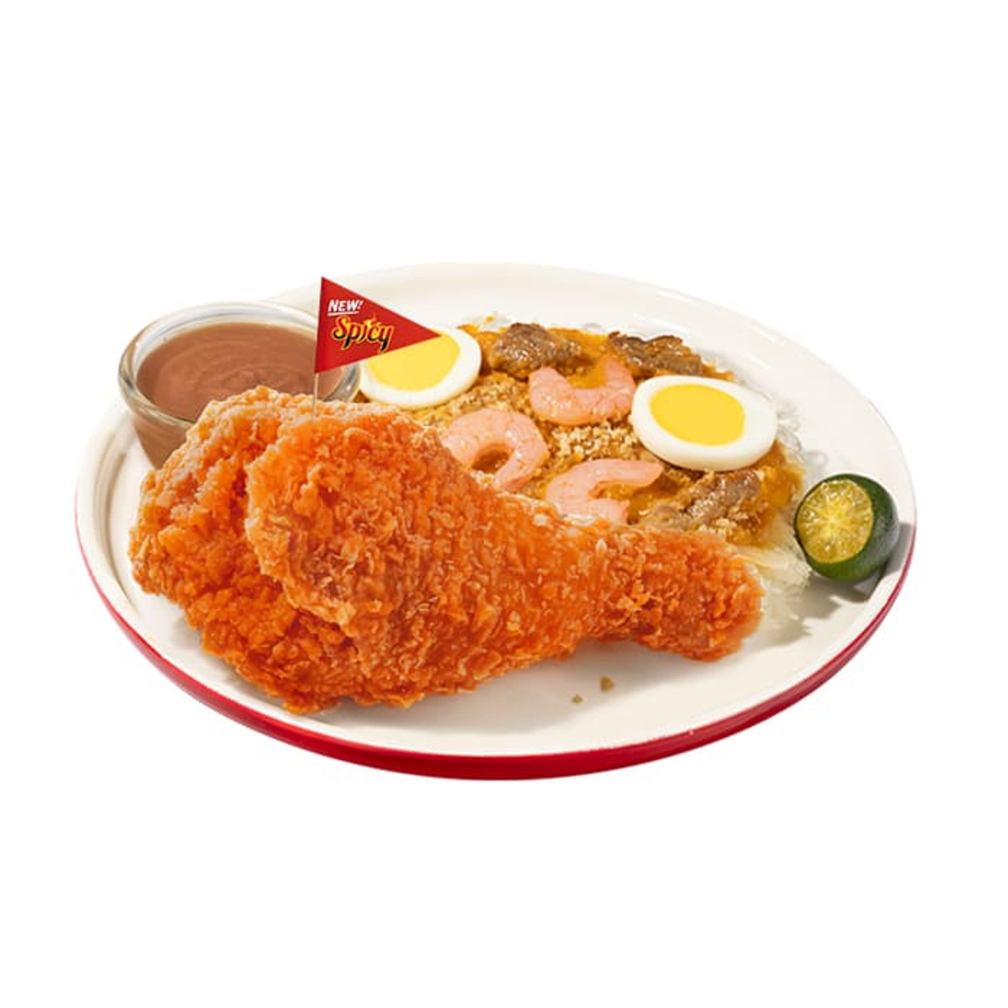 1 - pc. Chickenjoy New Spicy w/ Palabok Solo | Chickenjoy Near Me ...