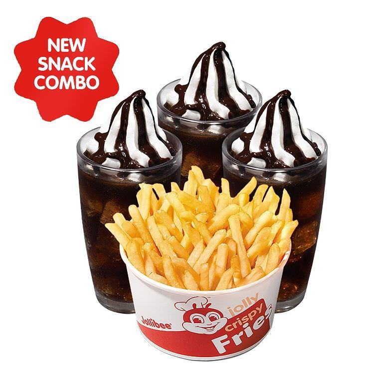 Bucket of Fries w/ 3 Coke Floats