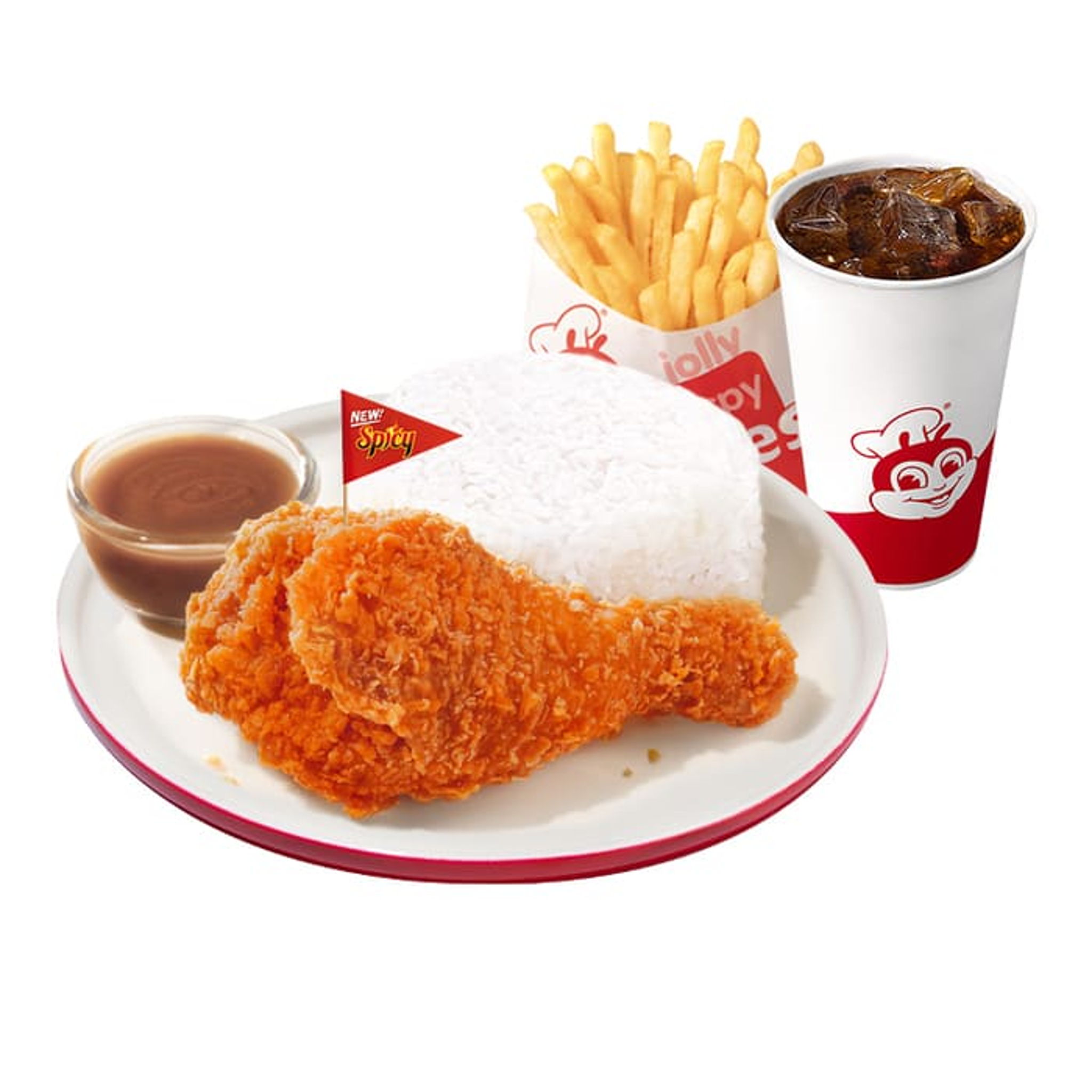 1 - pc. Chickenjoy New Spicy w/ Fries w/ Drink | Chickenjoy Near Me ...
